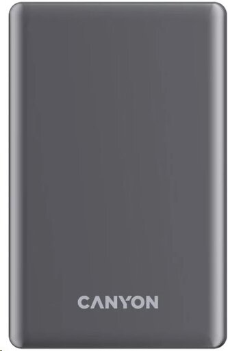 CANYON Power Bank PB-510, 10000 mAh Sim Magsage wireless, 20W, Dark grey