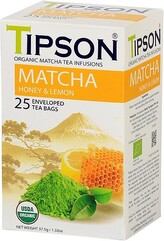 TIPSON BIO Matcha Honey & Lemon přebal 25x1,5g