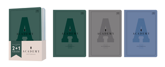 Zesztyt w kratkę. Zestaw 3 sztuk. 60k Academy Deep