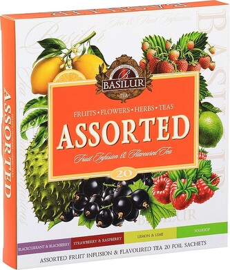BASILUR Assorted Fruit & Flavoured Tea přebal 20 gastro sáčků
