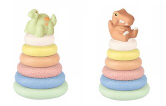 ZIRO Měkké navlékací kroužky - dino