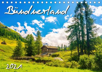 Bündnerland (Tischkalender 2021 DIN A5 quer)