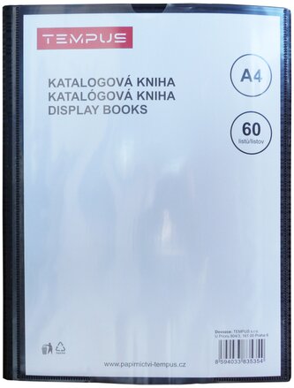katalogová kniha  Tempus  60 listů černá