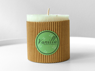 Velká svíčka - Bílá, vanilka, 1ks