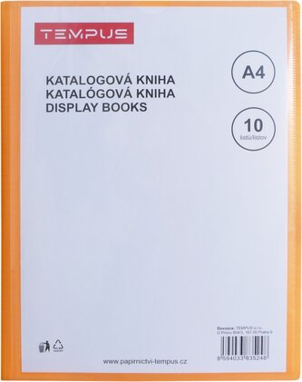 katalogová kniha  Tempus  10 listů oranžová