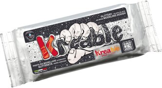 hmota modelovací 0,5 kg černá gliter