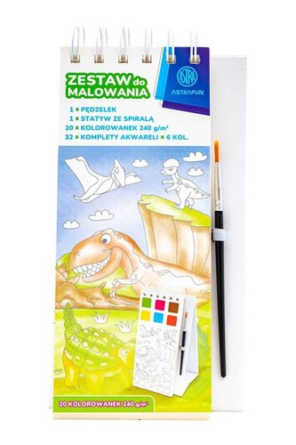 Zestaw do malowania z farbami 20kol + pędzel mix