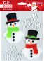 dekorace okenní GelDeco 310574 Couple Snowmen