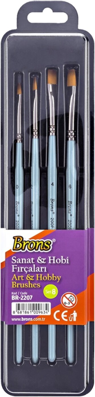 štětec   BR Art synt. plochý 0,2,4,6 BR-2207