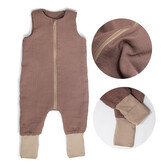 Mušelínový spací pytel s nohavicemi Brown; Barva: hnědá; Velikost: 3 - 5 let