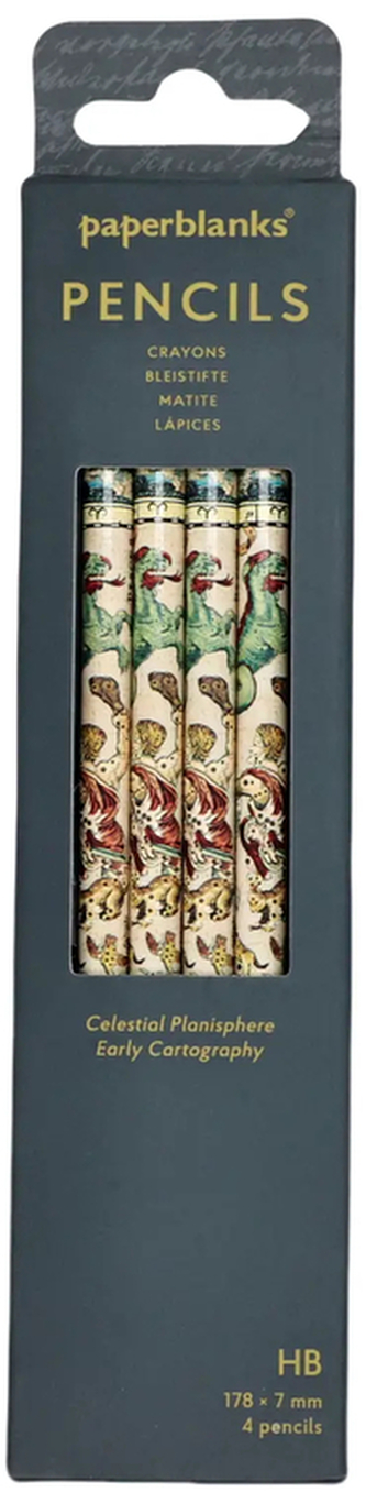 Ołówek Early Cartography Celestial Planisphere op. 4szt, Paperblanks