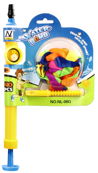Balony bomba wodna + akcesoria 17x36 40szt, Mega Creative