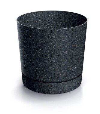 Květináč TUBOS P ECO WOOD antracitový matný, varianta 19,8 cm
