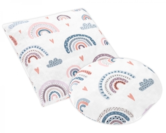 Velký a malý nahřívací polštářek termofor s třešňovými pecičkami - Duha