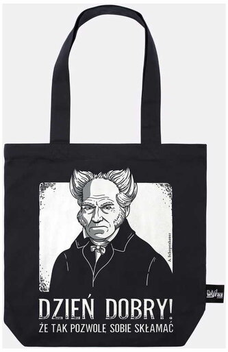 Torba bawełniana Schopenhauer czarna Dzień Dobry, Nadwyraz