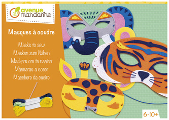 Zestaw Maski do uszycia Zwierzęta, Avenue Mandarine