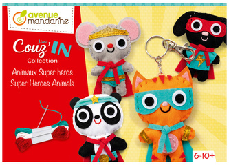 Zestaw Breloki do szycia Super-Zwierzęta, Avenue Mandarine