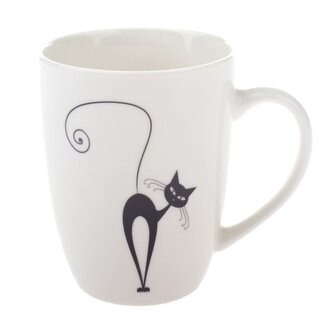 Porcelánový hrnek s motivem kočky - 370ml, 12/36