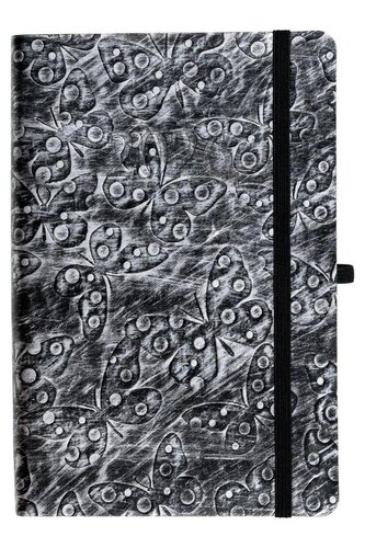 Kalendarz 2026 A5 dzienny Jazz motyl-srebrny