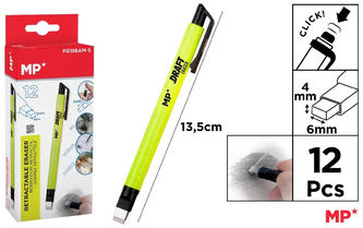 Gumka do ścierania w długopisie CLICK żółty korpus, Main Paper