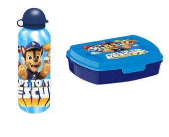 Svačinový set - láhev a box na svačinu Paw patrol|Tlapková patrola: Postavy (objem láhve 500 ml|box 17,5 x 6 x 12 cm)