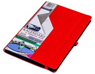 Kalendarz 2026 A5 12M + notes Hip hop czerwony