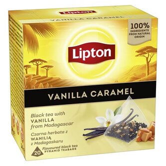 Čer.čaj Lipton - pyramidy,vanil./karamel, 20x 1,7g