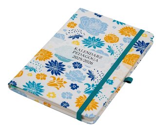 Kalendarz pedagoga 2025/26 A5 tyg Salsa kwiat