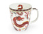 Porcelánový hrnek Dragon, bílý, dekor červený drak, 400 ml