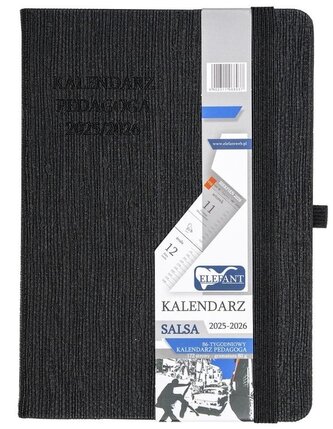 Kalendarz pedagoga 2025/26 B6 tyg. Salsa czarny