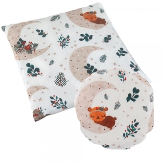 Velký a malý nahřívací polštářek termofor s třešňovými pecičkami - Zimní sen