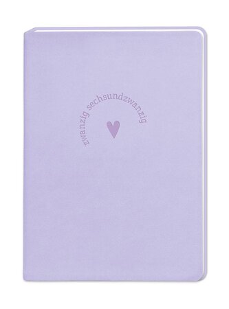 Terminplaner Lederlook 2026 Lavender