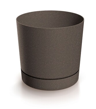 Květináč TUBOS P ECO WOOD kávový matný, varianta 23,9 cm