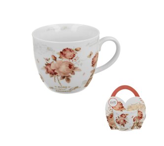 Kubek 460 ml w "koszyczku" SECESJA (sprzedaż w zestawach po 4 szt.)