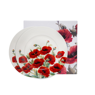 Komplet 2 talerze deserowe CLASSIC POPPIES
