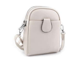 Dámská / dívčí kabelka crossbody s popruhem 14x19 cm - 1 ks - 14 béžová světlá