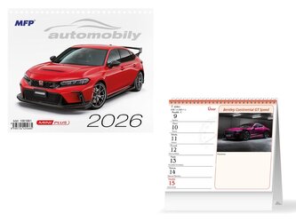 kalendář 2026 stolní mini Automobily 1061661