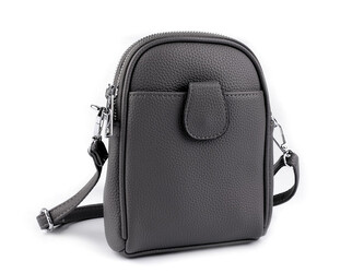 Dámská / dívčí kabelka crossbody s popruhem 14x19 cm - 1 ks - 23 šedá