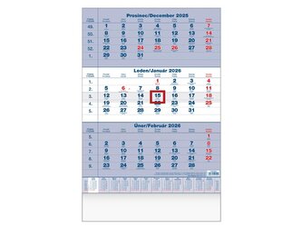 kalendář 2026 nástěnný Tříměsíční 1061640