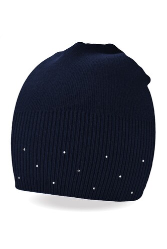 Czapka Noviti CZ082 Cekiny damska granatowy 54-58