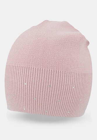 Czapka Noviti CZ082 Cekiny damska różowy pudrowy 54-58 cm