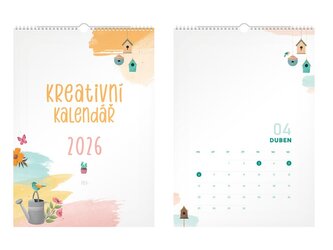kalendář 2026 nástěnný Kreativní 1061633