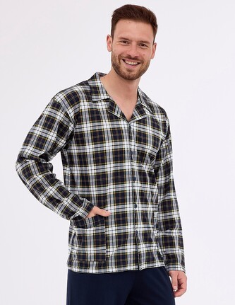 Piżama Cornette 114/73 dł/r 3XL-5XL męska rozpinana grafitowy 5XL