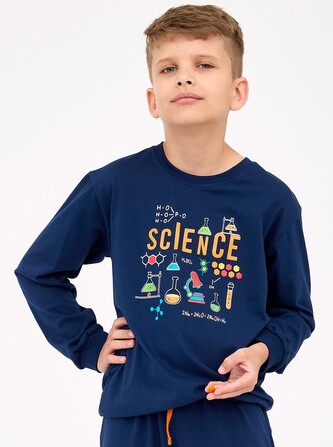 Piżama Cornette Young Boy 267/165 Science 134-164 granatowy 146-152