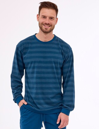 Piżama Cornette 117/278 Loose 13 dł/r S-2XL męska niebieski XXL