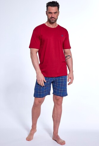 Piżama Cornette 326/285 Derby 3 kr/r 3XL-5XL męska bordowy 5XL