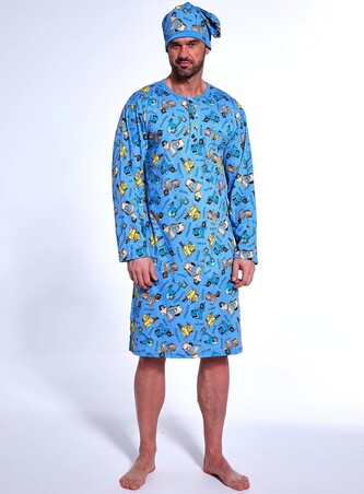Koszula Cornette 110/32 dł/r M-2XL męska niebieski XXL
