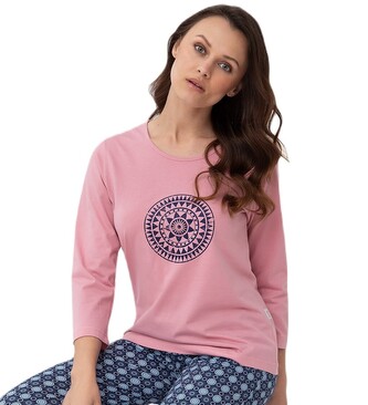 Piżama Luna 331 3/4 S-2XL damska różowy M