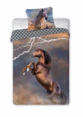 POŚCIEL KPL. HORSES 003 PIORUN 160X200+70X80 BAW.MŁ.