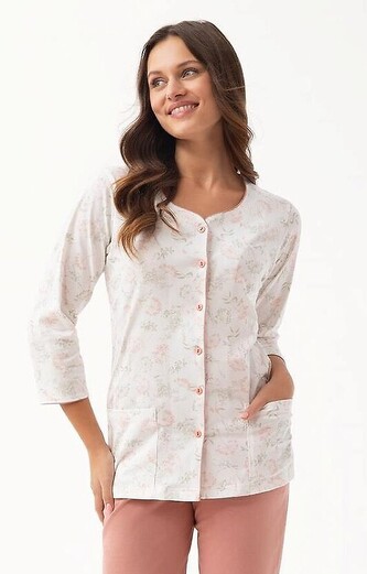 Piżama Luna 668 3/4 4XL L24 damska rozpinana miętowy 4XL